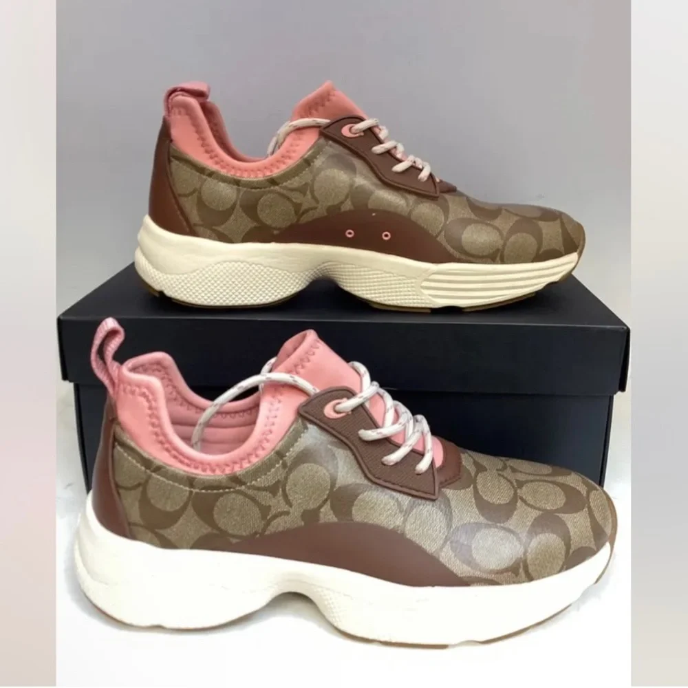 COACH C5774 C270 Tech Runners - Khaki/Saddle SIZE : 8.5 - Picture 2 of 10